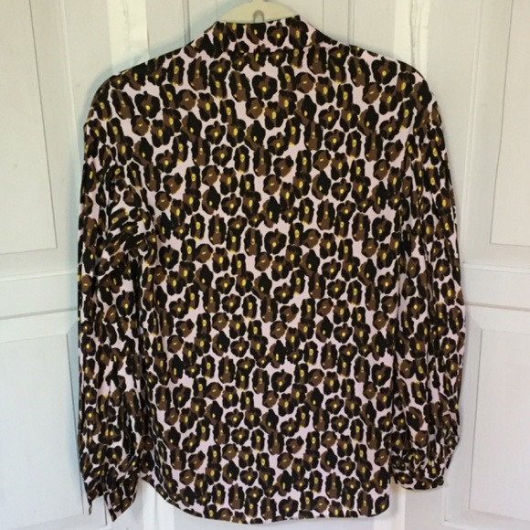 Diane Von Furstenberg Leopard Print Blouse - Brown and Pink - Picture 12 of 16